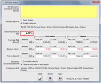 Soft Facturare Profesional - exemplu aplicare discount procentual (click pentru mrire)