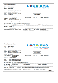 Program facturare - print 2 Chitante / A4