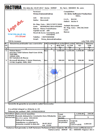 Program facturare - print factura business negru