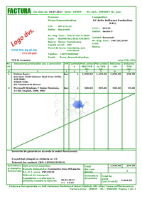 Program facturare - print factura business verde