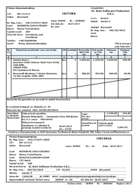 Program facturare - model factur A4 cu chitan la subsol  în format clasic