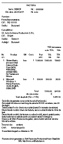 Reprezentare print factura rol personalizat cu niciun cmp opional vizibil