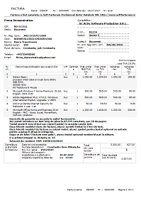 Program facturare - model factur A4 cu subsolul mobil