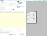 Program facturare - ecran pentru creare design template aviz