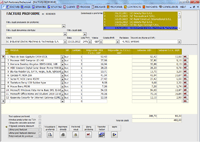 Program facturare - ecran pentru introducerea proformelor